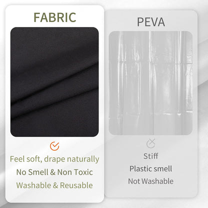ALYVIA SPRING Waterproof Fabric Shower Curtain or Liner Black, 72x72