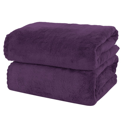 MOONQUEEN 2 Pack Premium Bath Towel Set - Quick Drying - Microfiber Coral Velvet Highly Absorbent Towels - Multipurpose Use as Bath Fitness, Bathroom, Shower, Sports, Yoga Towel (Grey)