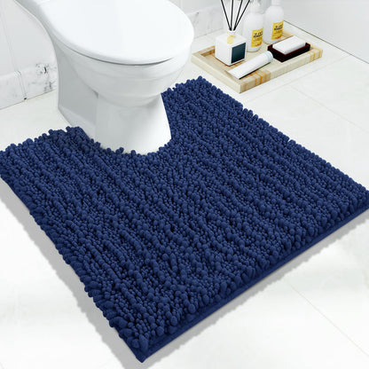 Yimobra Bathroom Rugs Non-Slip Washable – Extra Soft & Absorbent Chenille Bath Mat, Quick-Dry Plush Shaggy Floor & Vanity Bath Rugs for Tub & Shower, Modern Home Decor Accessories, 24 x 17, Grey