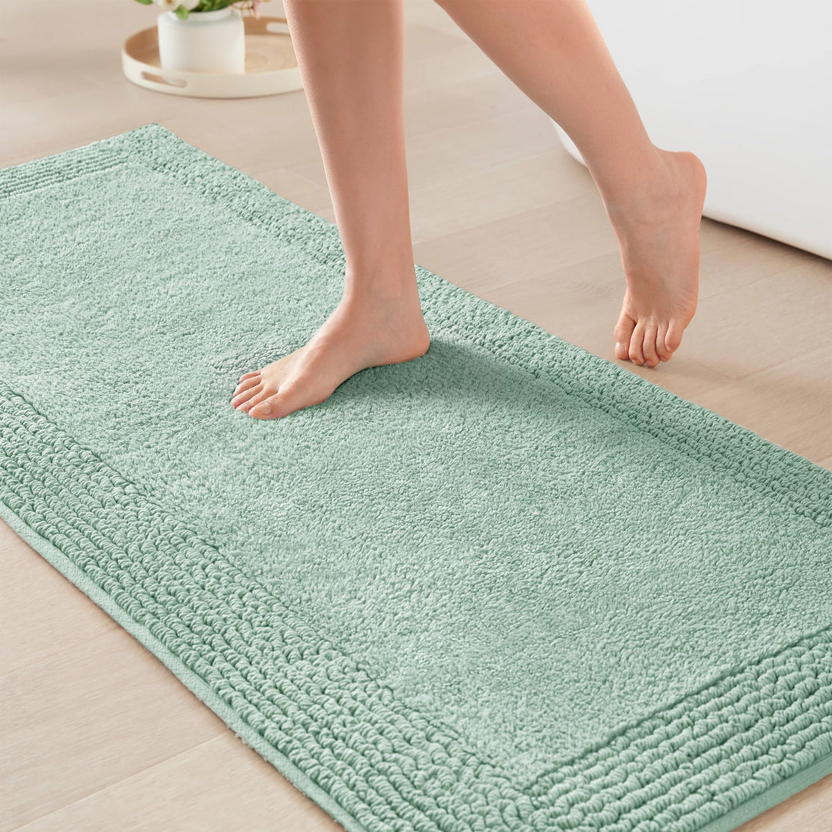 Madison Park Splendor Reversible 100% Cotton Bath Rug, 20 x 30, White
