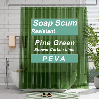 AmazerBath Shower Curtain Liner, 72x72 Clear Shower Curtain Liner, Waterproof Plastic Shower Liner, Cute Lightweight PEVA Shower Curtain for Bathroom with 3 Magnets and 12 Rustproof Metal Grommets