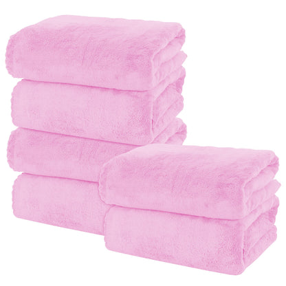 MOONQUEEN 2 Pack Premium Bath Towel Set - Quick Drying - Microfiber Coral Velvet Highly Absorbent Towels - Multipurpose Use as Bath Fitness, Bathroom, Shower, Sports, Yoga Towel (Grey)