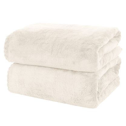 MOONQUEEN 2 Pack Premium Bath Towel Set - Quick Drying - Microfiber Coral Velvet Highly Absorbent Towels - Multipurpose Use as Bath Fitness, Bathroom, Shower, Sports, Yoga Towel (Grey)