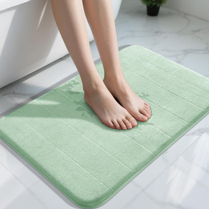 Yimobra Memory Foam Bath Mat, Super Soft & Absorbent Bathroom Rug, Grey