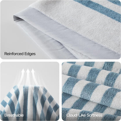 ecolook Microfiber Bath Towel Set of 2, Blue