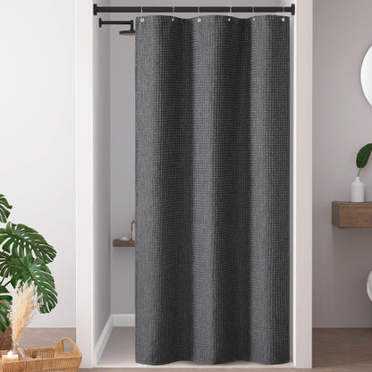 Madison Park Spa Waffle Shower Curtain for Bathroom, 72 x 72, Grey
