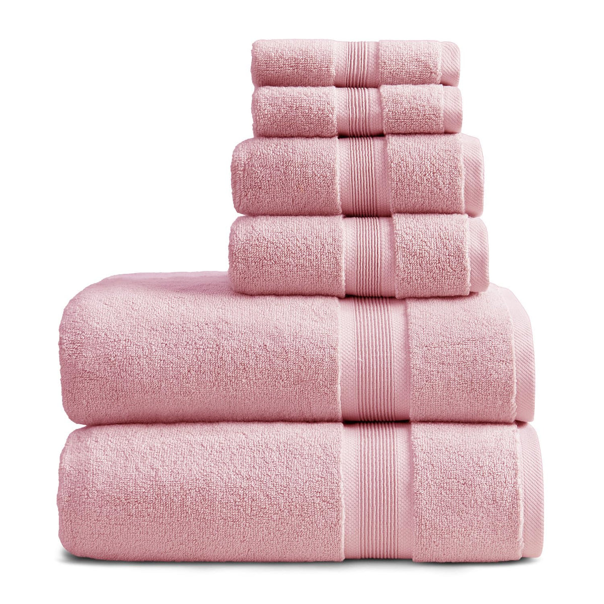 Springtree Home Luxury Bamboo Rayon Plush Bath Towel Set | 4-Pack | White