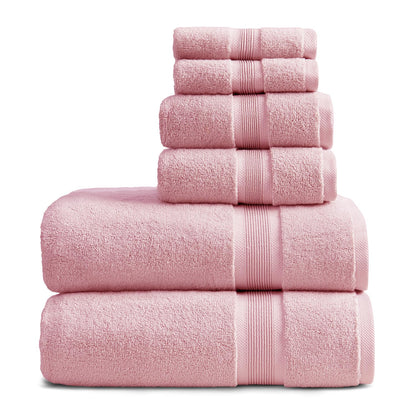 Springtree Home Luxury Bamboo Rayon Plush Bath Towel Set | 4-Pack | White