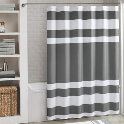 Madison Park Spa Waffle Shower Curtain for Bathroom, 72 x 72, Grey