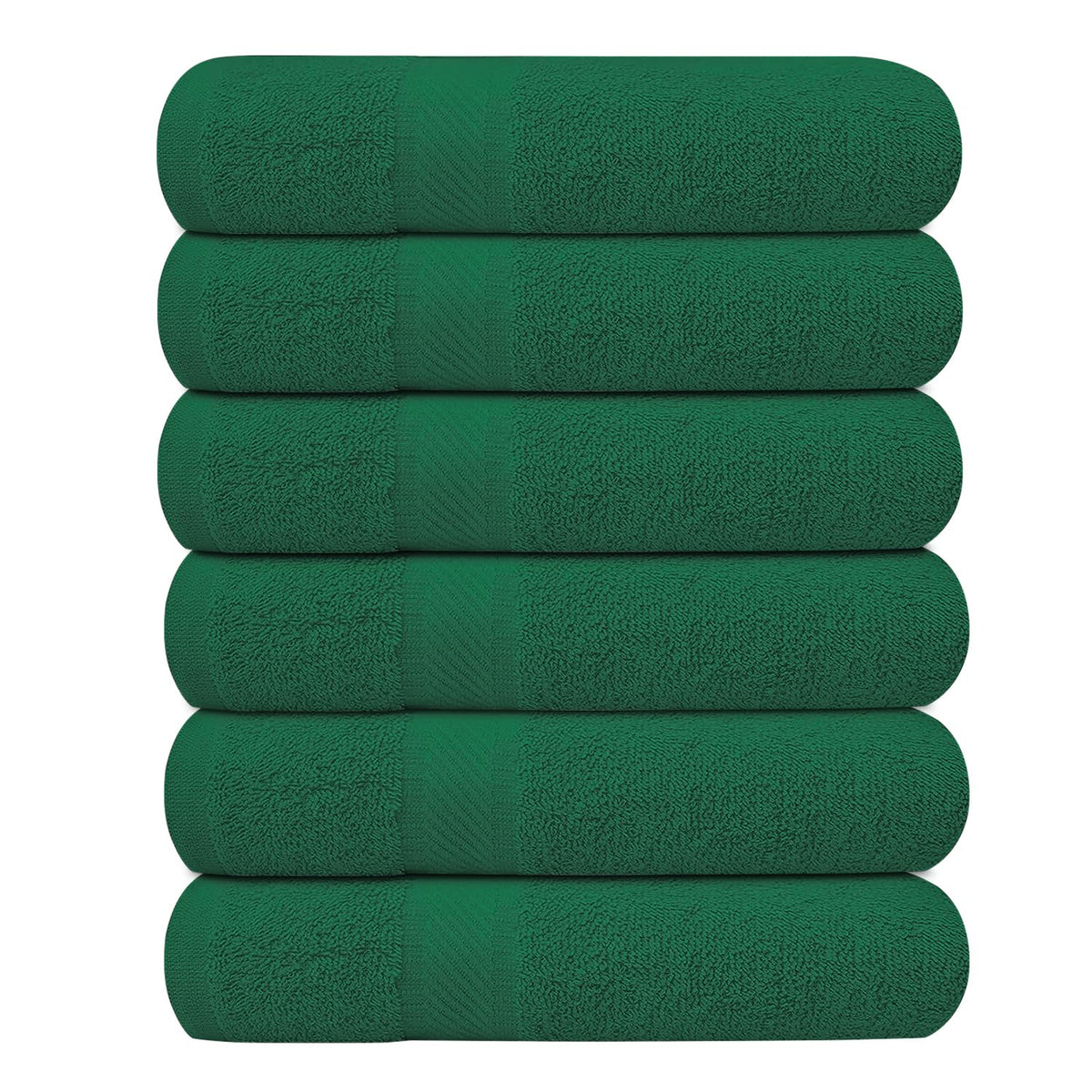 KAHAF COLLECTION 6 Pack Bath Towels Set (27 x 54 Inches) 100% Ring Spun Cotton, Lightweight, Quick Dry, Highly Absorbent Towels Multicolor, (27x54) Inches