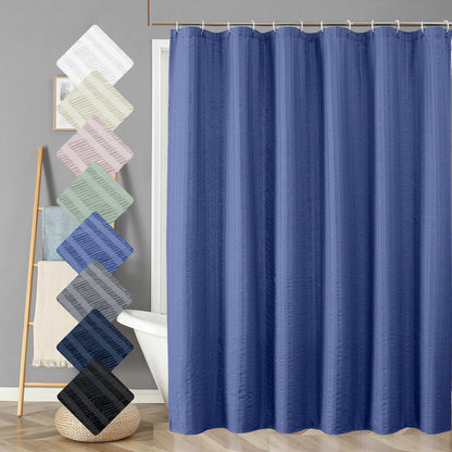 Aiyufeng Moga Sage Green Shower Curtain - 3D Embossed Textured Shower Curtains for Bathroom, Luxury Polyester Cloth Bath Curtain, 72Wx72H, Green