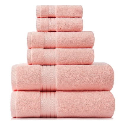COZYART Luxury Bath Towel Set 6 Pcs, Dark Green 100% Turkish Cotton 650 GSM