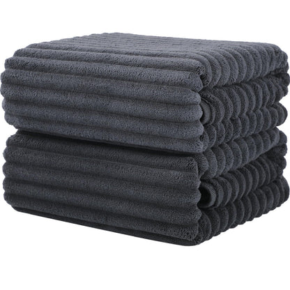 Luxury 4-Piece Quick-Dry Bath Towel Set 27.5X 55 Inches – Ultra Soft Microfiber for Bathroom, Bar, Pool, Gym & Travel – Elegant Twill Design