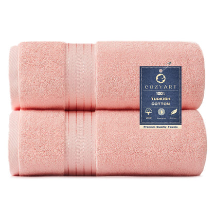 COZYART Luxury Bath Towel Set 6 Pcs, Dark Green 100% Turkish Cotton 650 GSM
