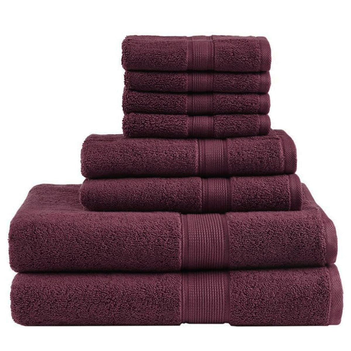 Madison Park 800GSM 100% Cotton Bathroom Bath Towel Set of 8, Natural