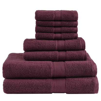 Madison Park 800GSM 100% Cotton Bathroom Bath Towel Set of 8, Natural