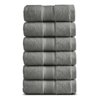 Springtree Home Luxury Bamboo Rayon Plush Bath Towel Set | 4-Pack | White