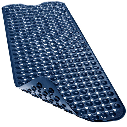 Bathtub and Shower Mats, 40x16 Inch Extra Large Non Slip Soft Bath Tub Mat with Suction Cups and Drain Holes for Bathroom Floor and Keep Tubs Clean, Machine Washable, Black