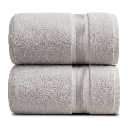 Springtree Home Luxury Bamboo Rayon Plush Bath Towel Set | 4-Pack | White