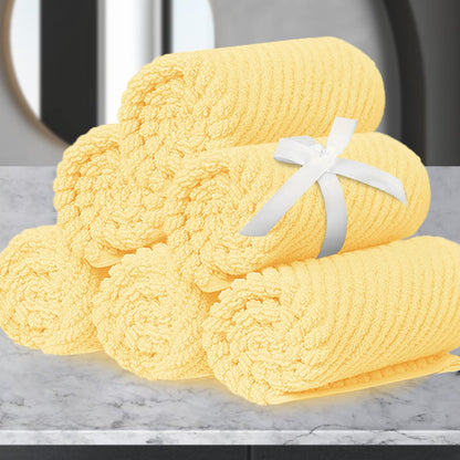 VOOVA & MOVAS 6PC Towel Set, 100% Cotton, Aqua Teal