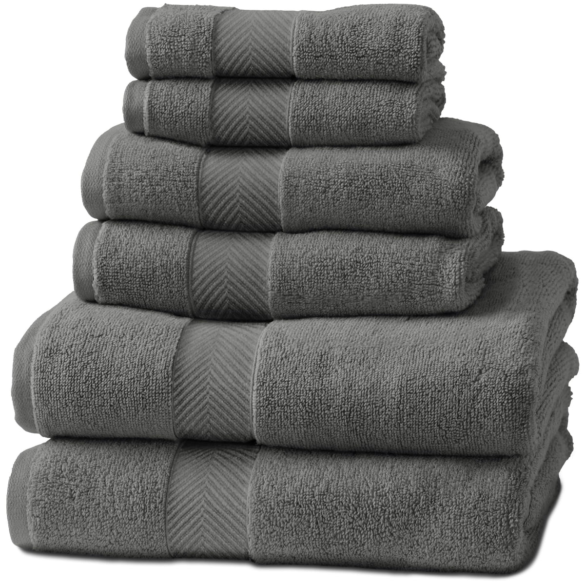 Viscose from Bamboo Bath Towels Set of 6 - Extra Plush 700 GSM Quick Dry Cotton Blend for Luxury Bathroom Comfort - Super Soft, Large, Absorbent - Mist