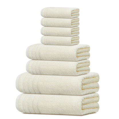 Tens Towels 8 Piece Towel Set, 2 XL Bath, 2 Hand, 4 Washcloth, Dark Grey