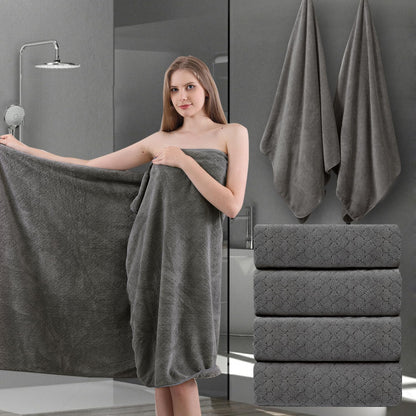 Ycosy 8-Piece Bath Towels Set,2 Oversized Bath Sheet,2 Hand Towels and 4 Washcloths - 600 GSM Soft Microfiber Highly Absorbent Quick Dry Shower Towel Collection for Bathroom Hotel and Spa,Mint Green