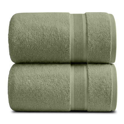 Springtree Home Luxury Bamboo Rayon Plush Bath Towel Set | 4-Pack | White