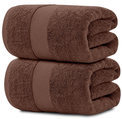 White Classic Luxury Soft Bath Sheet Towels - 650 GSM Cotton Luxury Bath Towels Extra Large 35x70 | Highly Absorbent and Quick Dry | Hotel Collection Extra Large Bath Towels Oversized, Taupe, 2 Pack