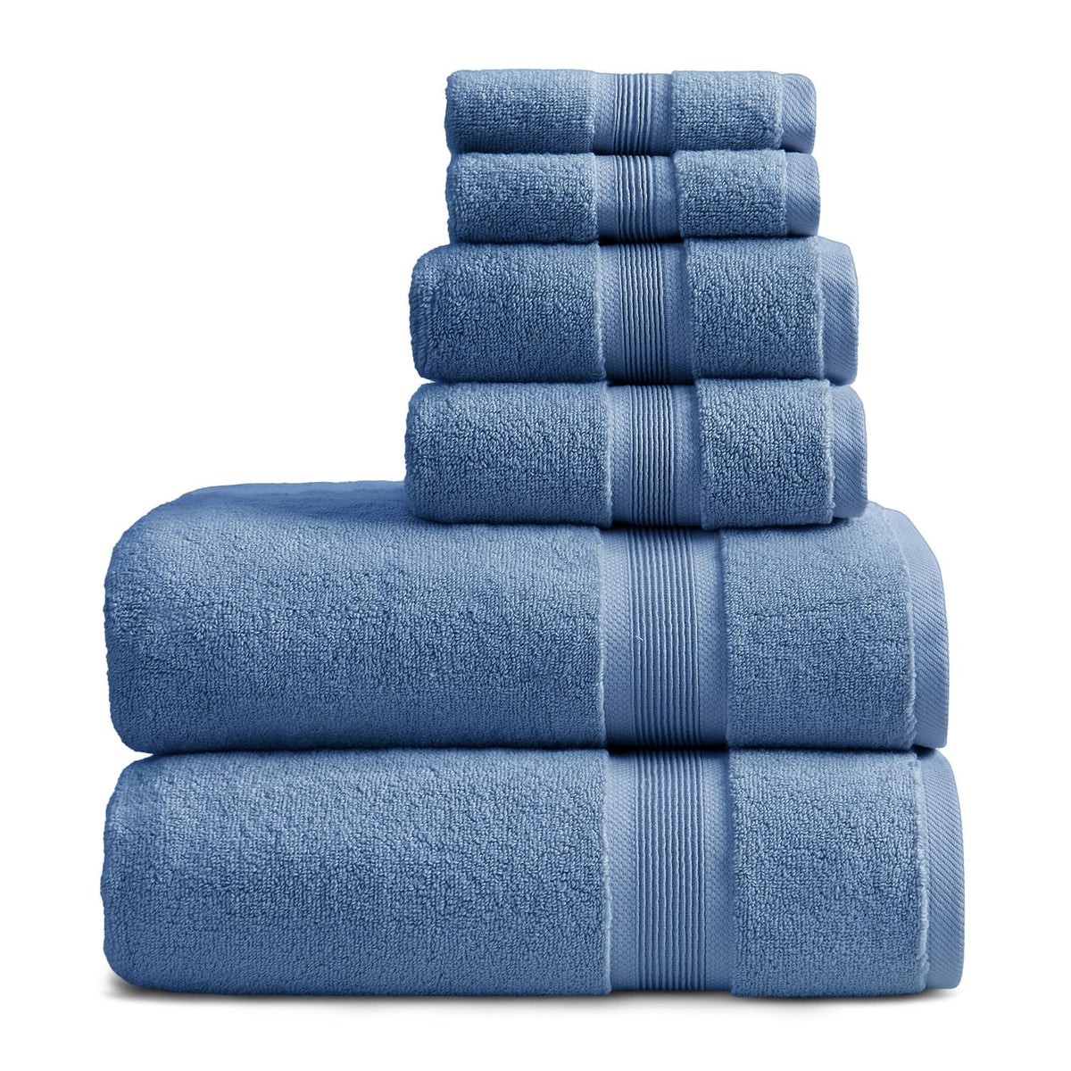 Springtree Home Luxury Bamboo Rayon Plush Bath Towel Set | 4-Pack | White