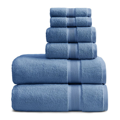 Springtree Home Luxury Bamboo Rayon Plush Bath Towel Set | 4-Pack | White