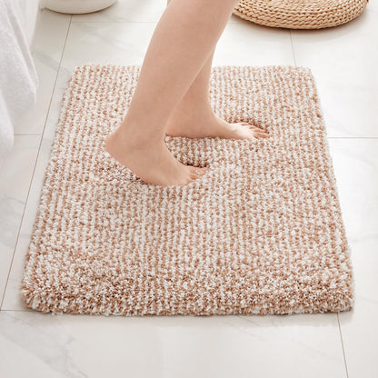 Disolla White Bathroom Rugs 17x24, Microfiber Non-Slip Plush Small Bath Mat
