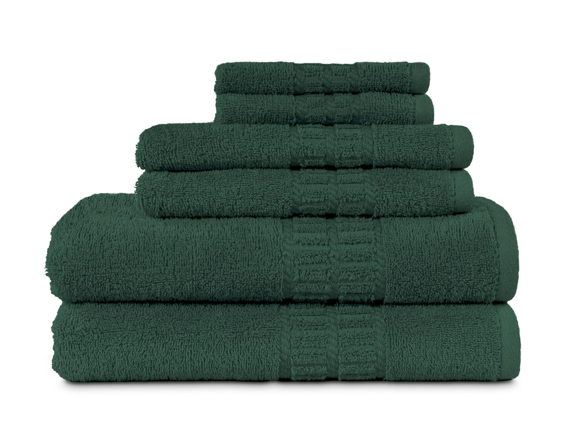 MyPillow MyTowels 6 Piece Towel Set - 100% Cotton Soft Absorbent Towels for Bathroom, 2 Bath Towels, 2 Hand Towels, 2 Washcloths [MyTowels 6-Piece Set, Turquoise]