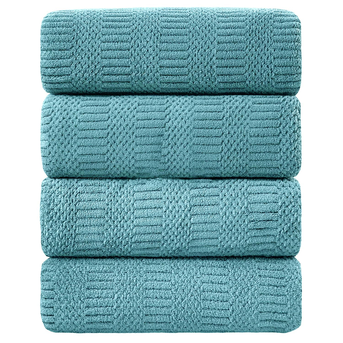 Ycosy 8-Piece Bath Towels Set,2 Oversized Bath Sheet,2 Hand Towels and 4 Washcloths - 600 GSM Soft Microfiber Highly Absorbent Quick Dry Shower Towel Collection for Bathroom Hotel and Spa,Mint Green