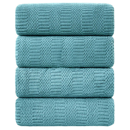Ycosy 8-Piece Bath Towels Set,2 Oversized Bath Sheet,2 Hand Towels and 4 Washcloths - 600 GSM Soft Microfiber Highly Absorbent Quick Dry Shower Towel Collection for Bathroom Hotel and Spa,Mint Green