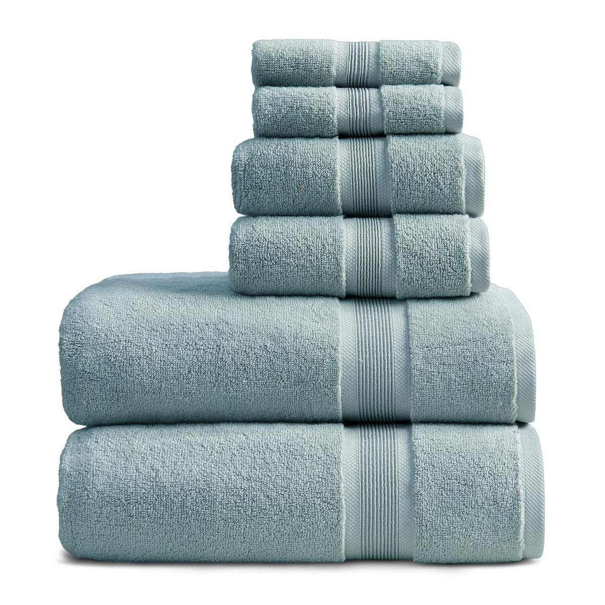 Springtree Home Luxury Bamboo Rayon Plush Bath Towel Set | 4-Pack | White