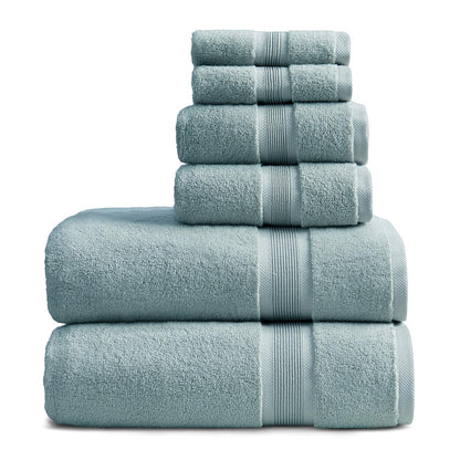 Springtree Home Luxury Bamboo Rayon Plush Bath Towel Set | 4-Pack | White