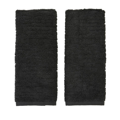 SKL Home CloudSoft Hand Towel Set, 2-Piece, 100% Cotton Luxury, Oatmeal