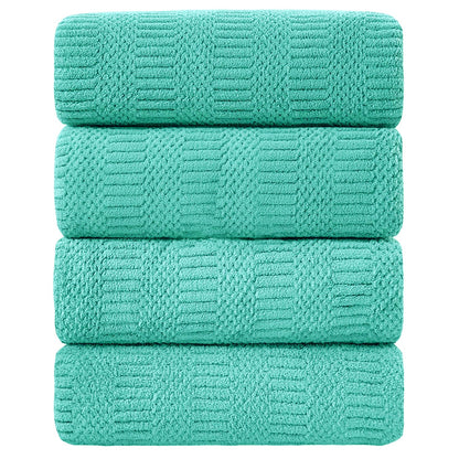 Ycosy 8-Piece Bath Towels Set,2 Oversized Bath Sheet,2 Hand Towels and 4 Washcloths - 600 GSM Soft Microfiber Highly Absorbent Quick Dry Shower Towel Collection for Bathroom Hotel and Spa,Mint Green