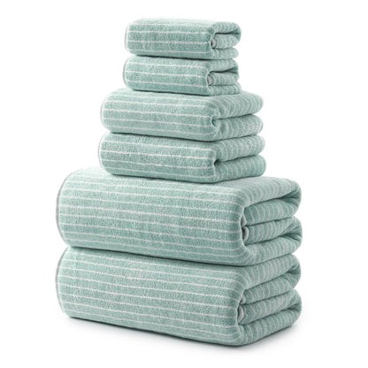 REDKISS 6-Piece Microfiber Bath Towel Set, Ultra Soft, Highly Absorbent & Quick Dry, 35x70 Inch Oversized, Light Gray Towels for Bathroom, Spa, Gym, 2 Bath 2 Hand 2 Washcloths