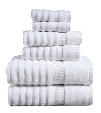 LANE LINEN Towel Set Soft Absorbent Quick Dry 100% Cotton 6 Piece - Allure