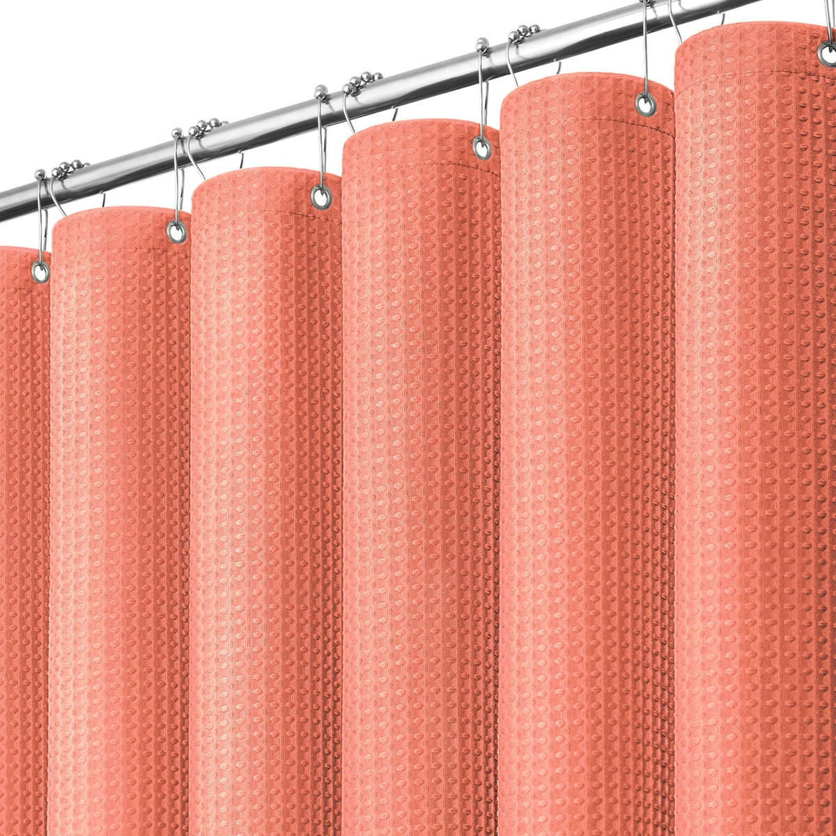 Dynamene Waffle Shower Curtain 256 GSM Heavy Duty Fabric 72"x72" Sage Green