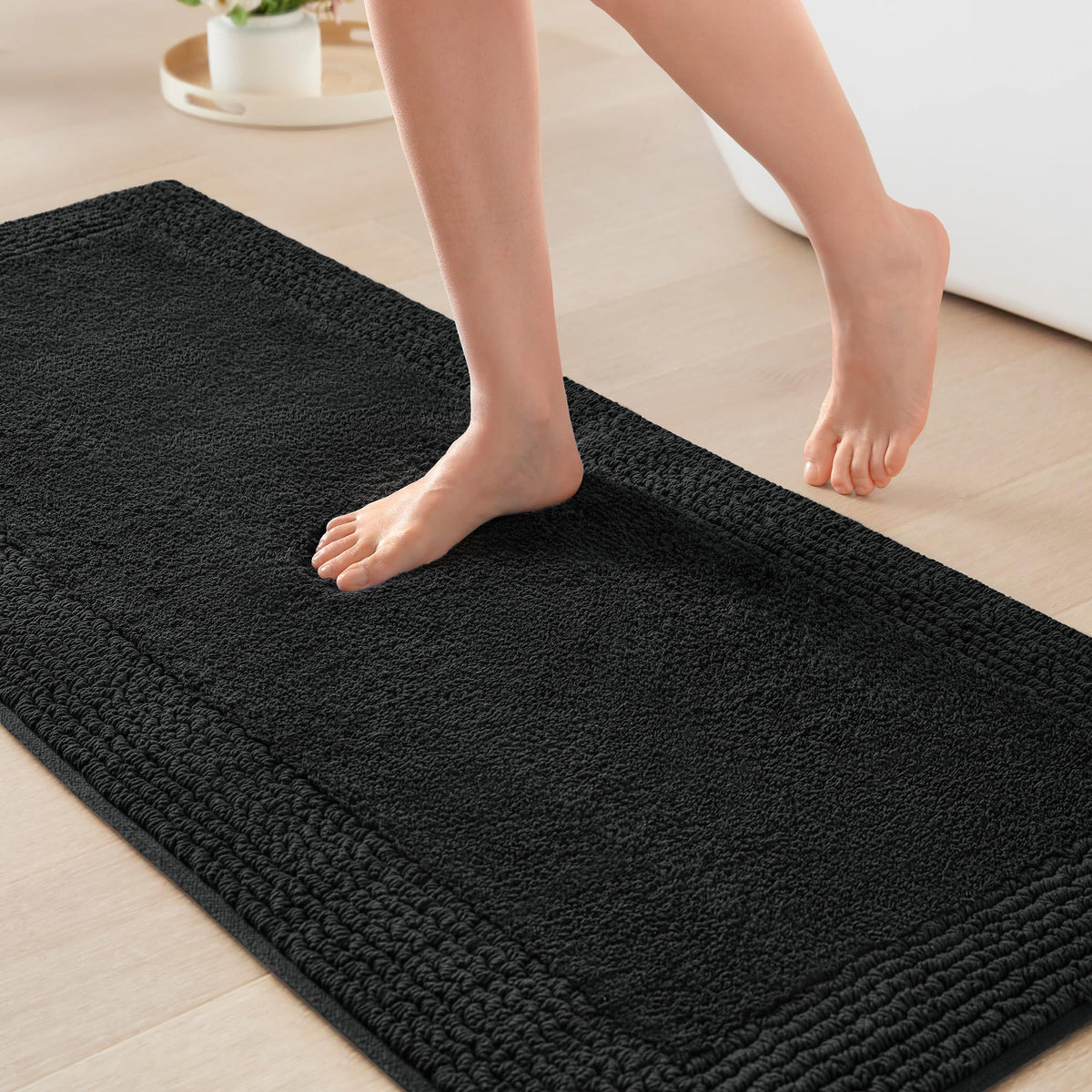 Madison Park Splendor Reversible 100% Cotton Bath Rug, 20 x 30, White