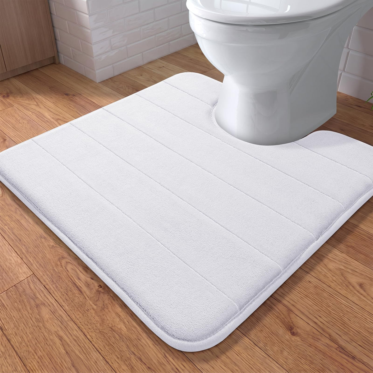 Yimobra Memory Foam Bath Mat, Super Soft & Absorbent Bathroom Rug, Grey