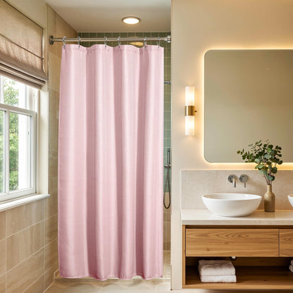 AmazerBath White Shower Curtain Fabric, Waffle Shower Curtains for Bathroom, Cloth Shower Curtain Heavy Duty, Thick Bathroom Shower Curtains Hotel Quality, Premium Polyester, 72x72 Inches