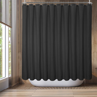 Barossa Design Waffle Weave Extra Long Shower Curtain White 84 Inch Length