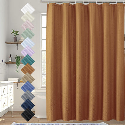 Aiyufeng Moga Sage Green Shower Curtain - 3D Embossed Textured Shower Curtains for Bathroom, Luxury Polyester Cloth Bath Curtain, 72Wx72H, Green