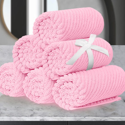 VOOVA & MOVAS 6PC Towel Set, 100% Cotton, Aqua Teal