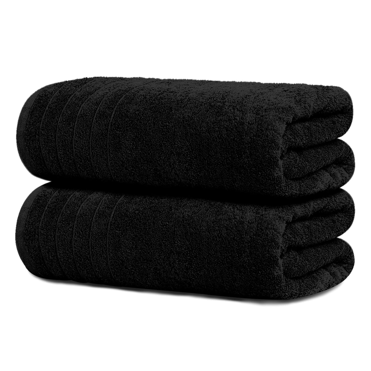 Tens Towels 2 Piece Extra Large Bath Sheets 35 x 70 Inches, Dark Grey