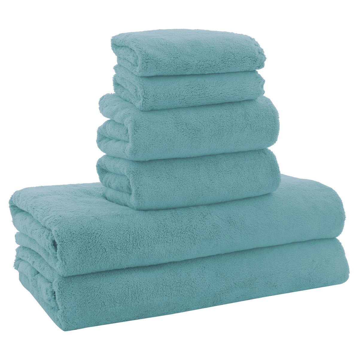 MOONQUEEN Ultra Soft Towel Set - Quick Drying - 2 Bath Towels 2 Hand Towels 2 Washcloths - Microfiber Coral Velvet Highly Absorbent Towel for Fitness, Bathroom, Sports, Yoga, Travel-Grey 6 Pcs